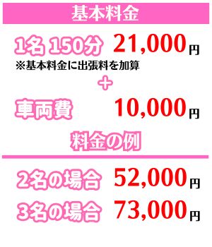 コンパニオンを嬉野温泉に呼ぶ料金