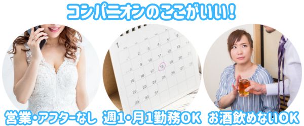 コンパニオンのここがオススメ！